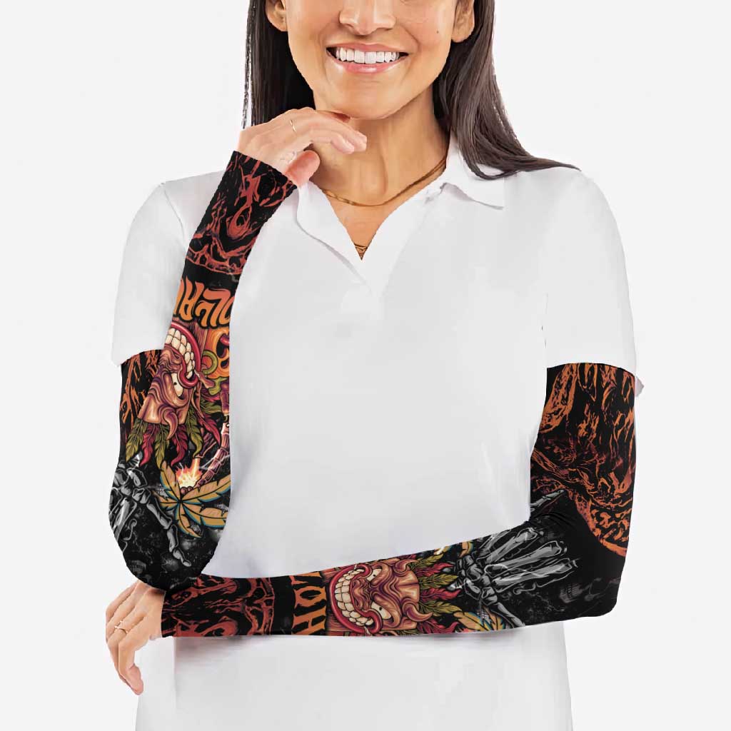 Aloha Halloween Arm Sleeves Horror Tiki Heavy Metal Style - Wonder Print Shop