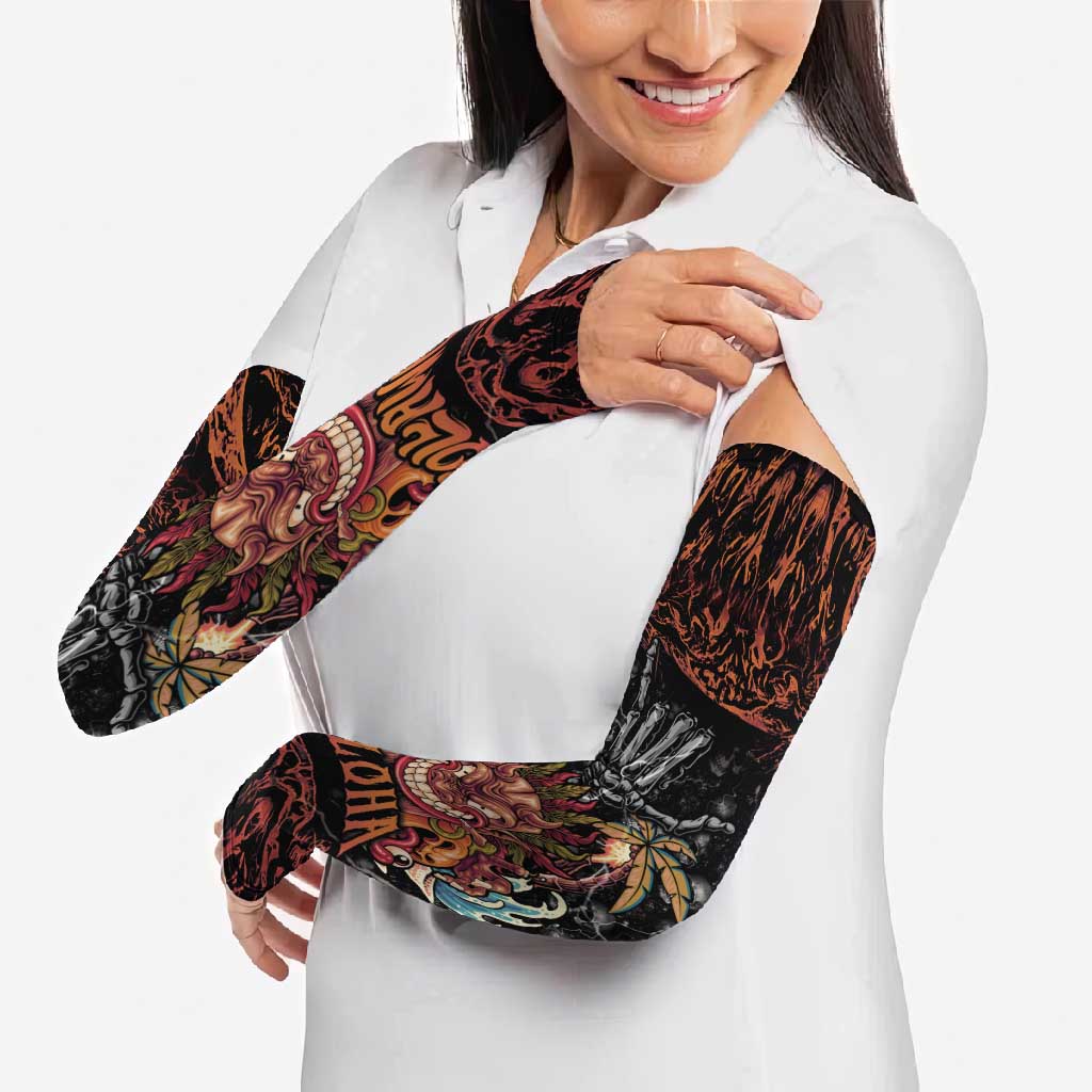 Aloha Halloween Arm Sleeves Horror Tiki Heavy Metal Style - Wonder Print Shop