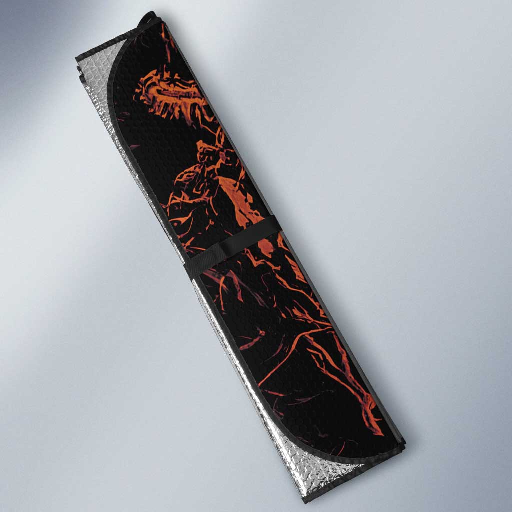Aloha Halloween Auto Sun Shade Horror Tiki Heavy Metal Style - Wonder Print Shop