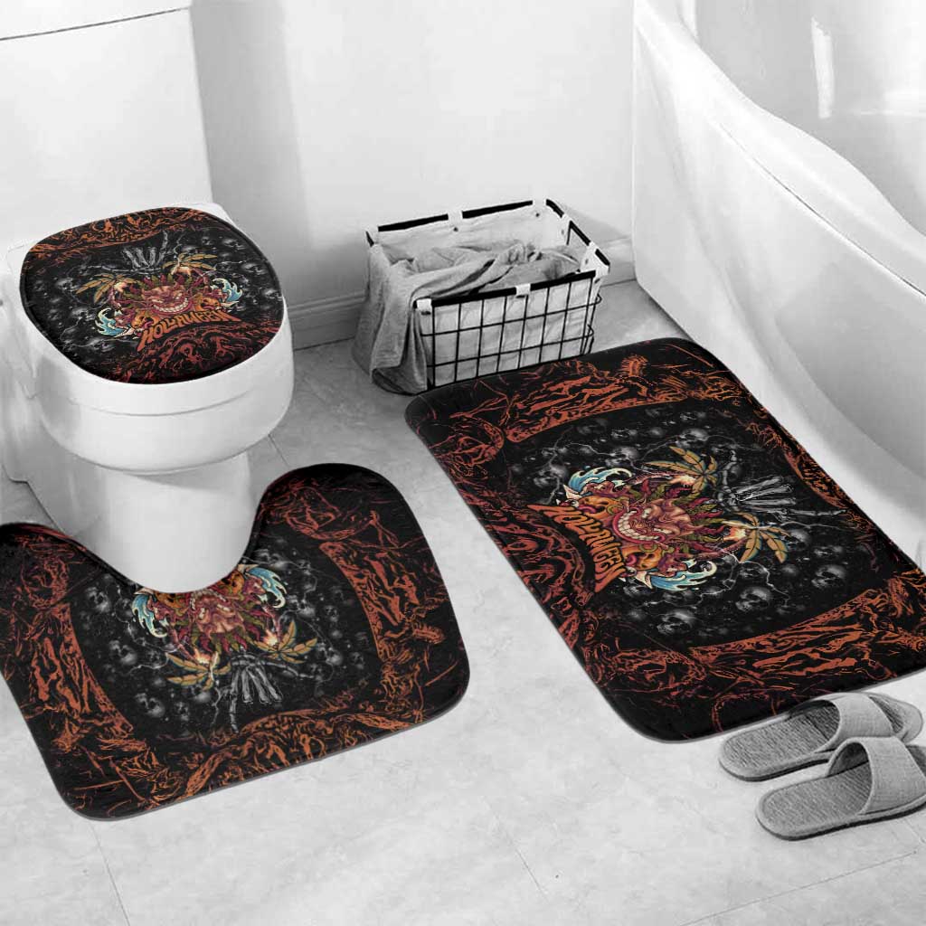 Aloha Halloween Bathroom Set Horror Tiki Heavy Metal Style - Wonder Print Shop