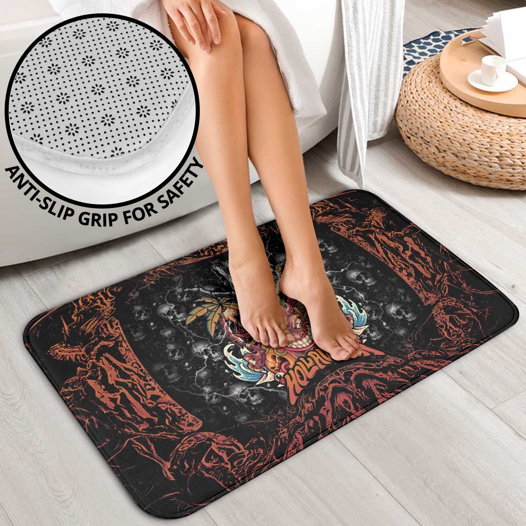 Aloha Halloween Bathroom Set Horror Tiki Heavy Metal Style - Wonder Print Shop