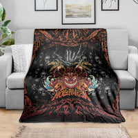 Aloha Halloween Blanket Horror Tiki Heavy Metal Style - Wonder Print Shop