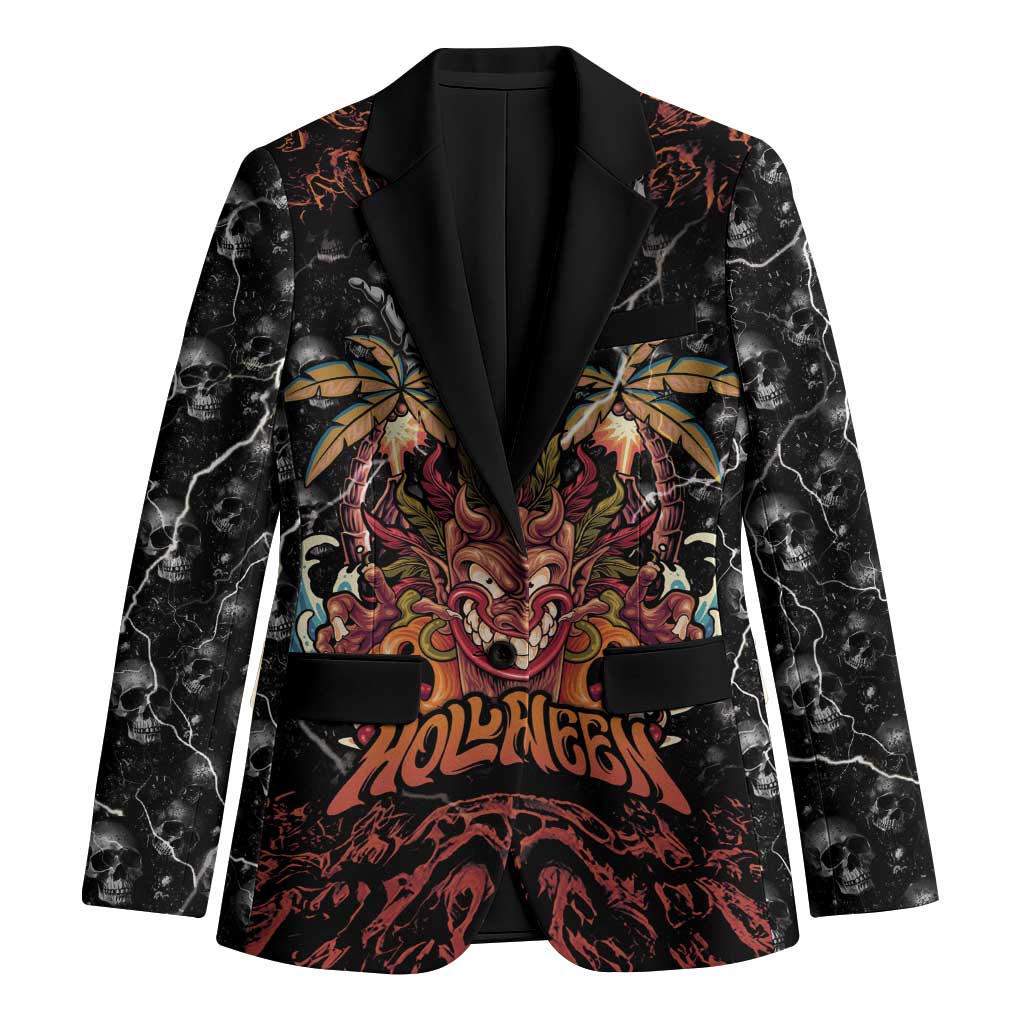 Aloha Halloween Blazer Horror Tiki Heavy Metal Style - Wonder Print Shop