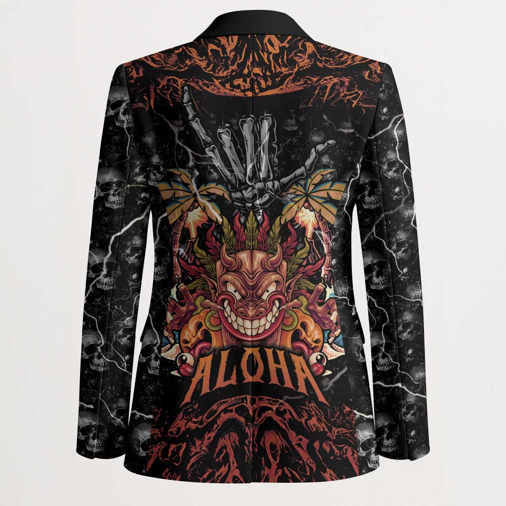 Aloha Halloween Blazer Horror Tiki Heavy Metal Style - Wonder Print Shop