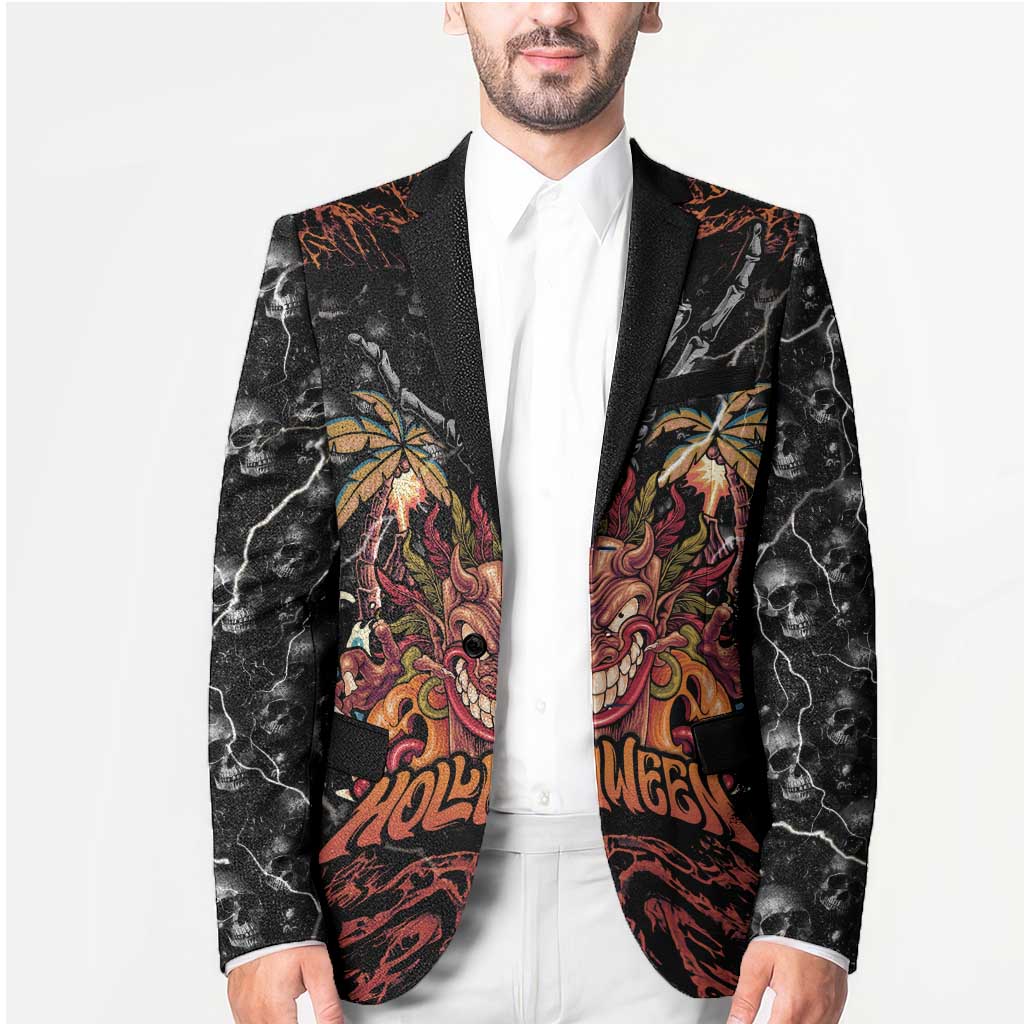 Aloha Halloween Blazer Horror Tiki Heavy Metal Style - Wonder Print Shop