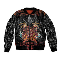 Aloha Halloween Bomber Jacket Horror Tiki Heavy Metal Style - Wonder Print Shop