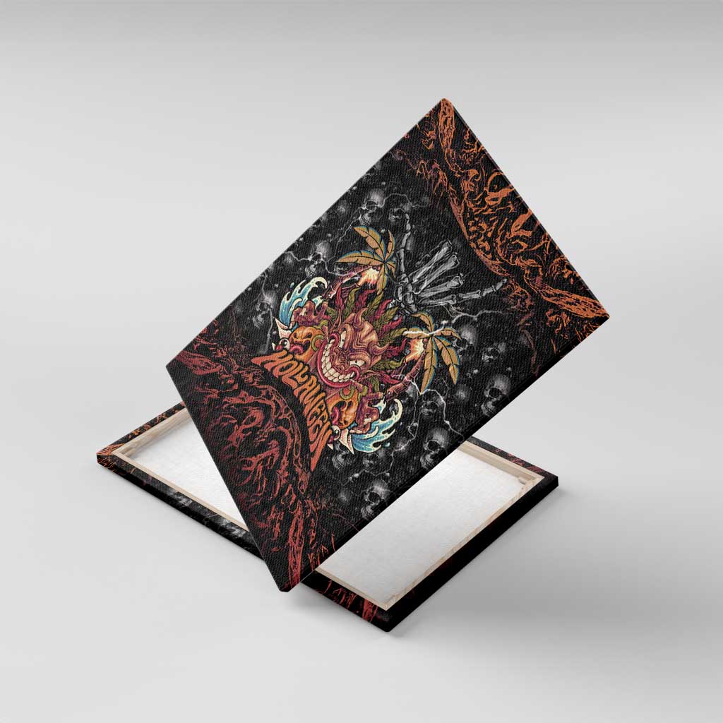 Aloha Halloween Canvas Wall Art Horror Tiki Heavy Metal Style - Wonder Print Shop