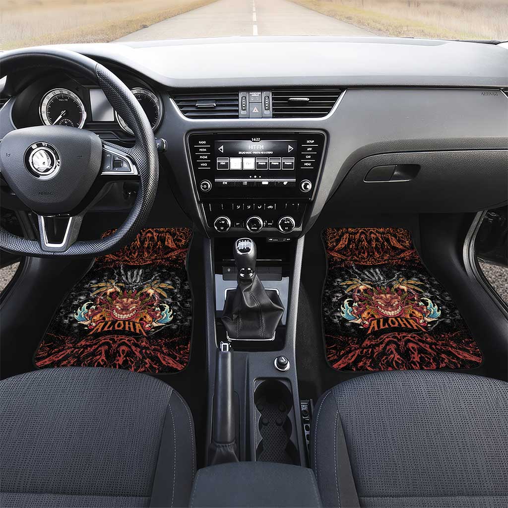 Aloha Halloween Car Mats Horror Tiki Heavy Metal Style - Wonder Print Shop