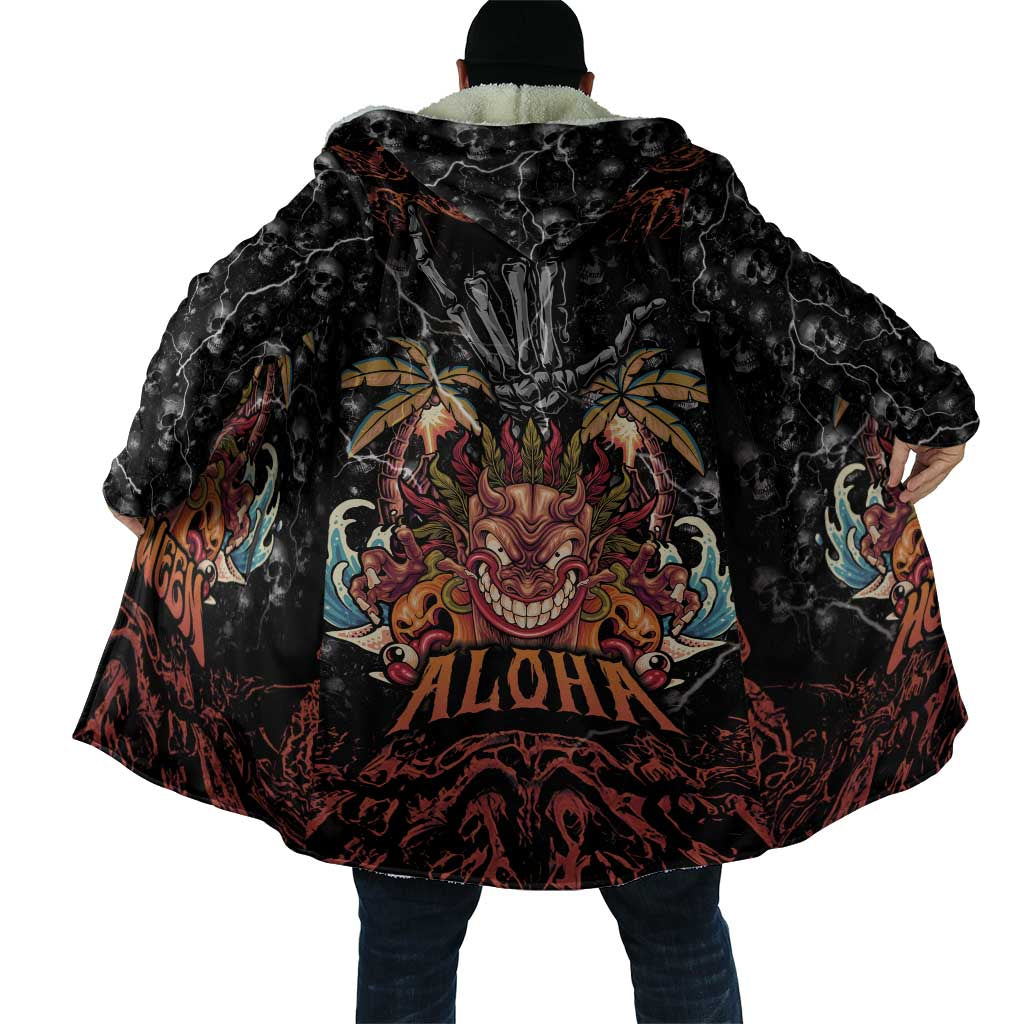 Aloha Halloween Cloak Horror Tiki Heavy Metal Style - Wonder Print Shop