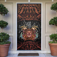 Aloha Halloween Door Cover Horror Tiki Heavy Metal Style - Wonder Print Shop