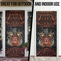 Aloha Halloween Door Cover Horror Tiki Heavy Metal Style - Wonder Print Shop