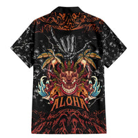 Aloha Halloween Family Matching Mermaid Dress and Hawaiian Shirt Horror Tiki Heavy Metal Style - Wonder Print Shop