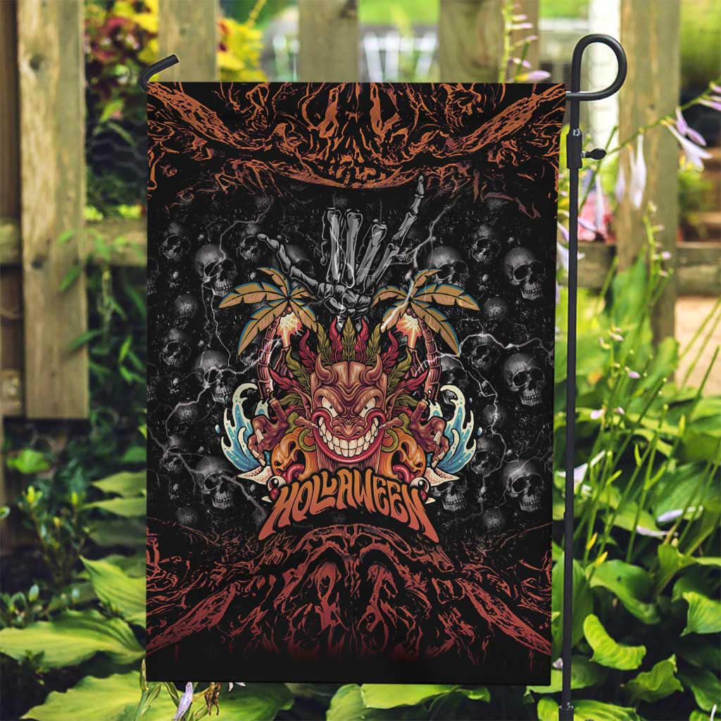 Aloha Halloween Garden Flag Horror Tiki Heavy Metal Style - Wonder Print Shop