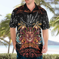 Aloha Halloween Hawaiian Shirt Horror Tiki Heavy Metal Style - Wonder Print Shop