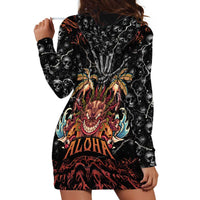 Aloha Halloween Hoodie Dress Horror Tiki Heavy Metal Style - Wonder Print Shop