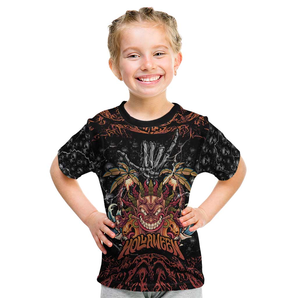Aloha Halloween Kid T Shirt Horror Tiki Heavy Metal Style - Wonder Print Shop