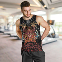 Aloha Halloween Men Tank Top Horror Tiki Heavy Metal Style - Wonder Print Shop