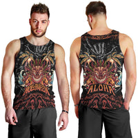 Aloha Halloween Men Tank Top Horror Tiki Heavy Metal Style - Wonder Print Shop
