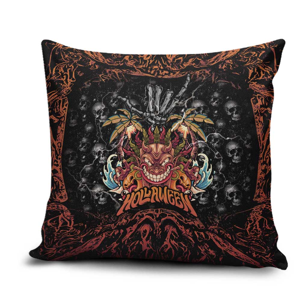 Aloha Halloween Pillow Cover Horror Tiki Heavy Metal Style - Wonder Print Shop