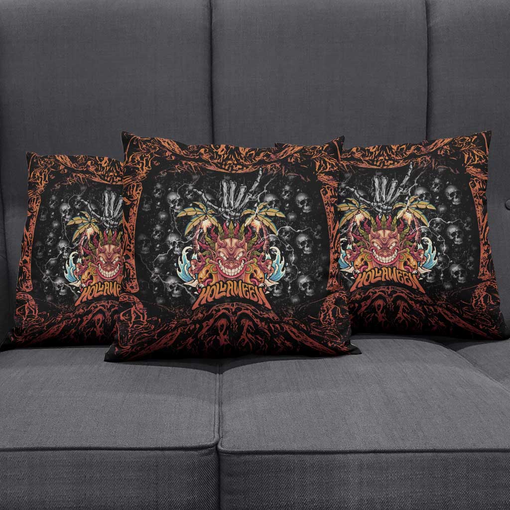 Aloha Halloween Pillow Cover Horror Tiki Heavy Metal Style - Wonder Print Shop