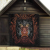 Aloha Halloween Quilt Horror Tiki Heavy Metal Style - Wonder Print Shop