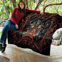 Aloha Halloween Quilt Horror Tiki Heavy Metal Style - Wonder Print Shop