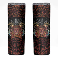 Aloha Halloween Skinny Tumbler Horror Tiki Heavy Metal Style - Wonder Print Shop