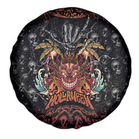 Aloha Halloween Spare Tire Cover Horror Tiki Heavy Metal Style - Wonder Print Shop