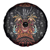 Aloha Halloween Spare Tire Cover Horror Tiki Heavy Metal Style - Wonder Print Shop
