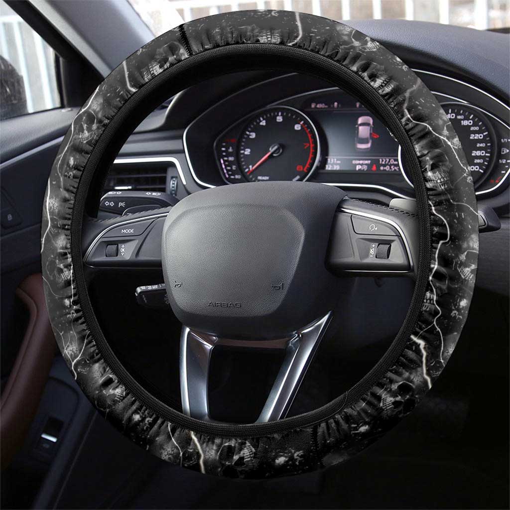 Aloha Halloween Steering Wheel Cover Horror Tiki Heavy Metal Style - Wonder Print Shop