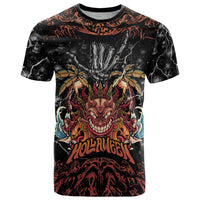 Aloha Halloween T Shirt Horror Tiki Heavy Metal Style - Wonder Print Shop