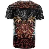 Aloha Halloween T Shirt Horror Tiki Heavy Metal Style - Wonder Print Shop