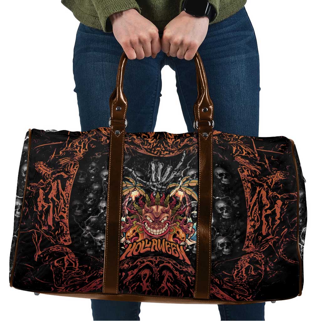 Aloha Halloween Travel Bag Horror Tiki Heavy Metal Style - Wonder Print Shop