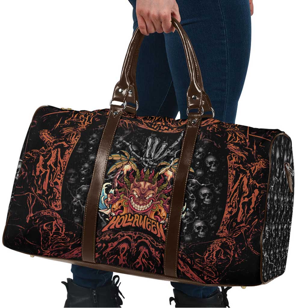 Aloha Halloween Travel Bag Horror Tiki Heavy Metal Style - Wonder Print Shop