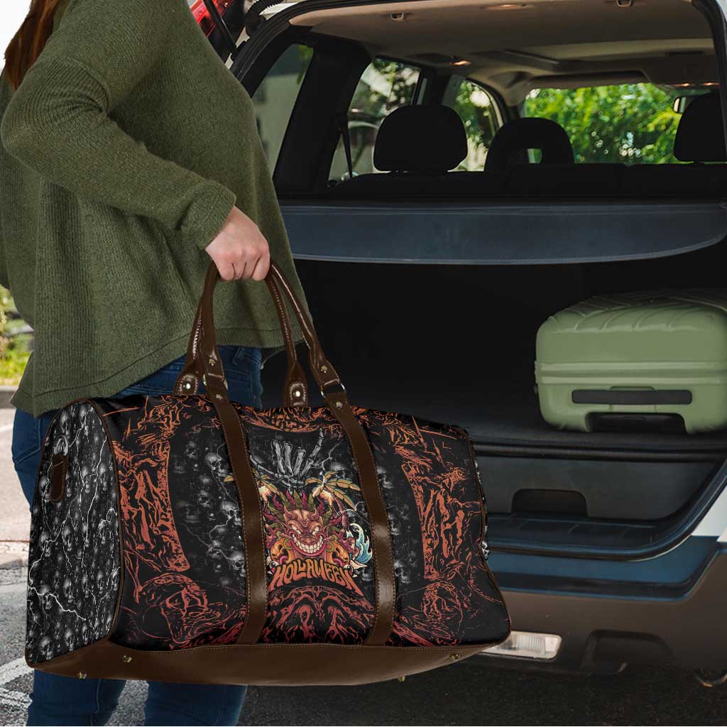 Aloha Halloween Travel Bag Horror Tiki Heavy Metal Style - Wonder Print Shop