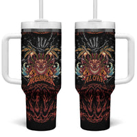 Aloha Halloween Tumbler With Handle Horror Tiki Heavy Metal Style - Wonder Print Shop