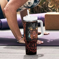 Aloha Halloween Tumbler With Handle Horror Tiki Heavy Metal Style - Wonder Print Shop