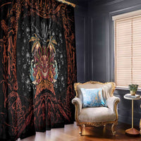 Aloha Halloween Window Curtain Horror Tiki Heavy Metal Style - Wonder Print Shop