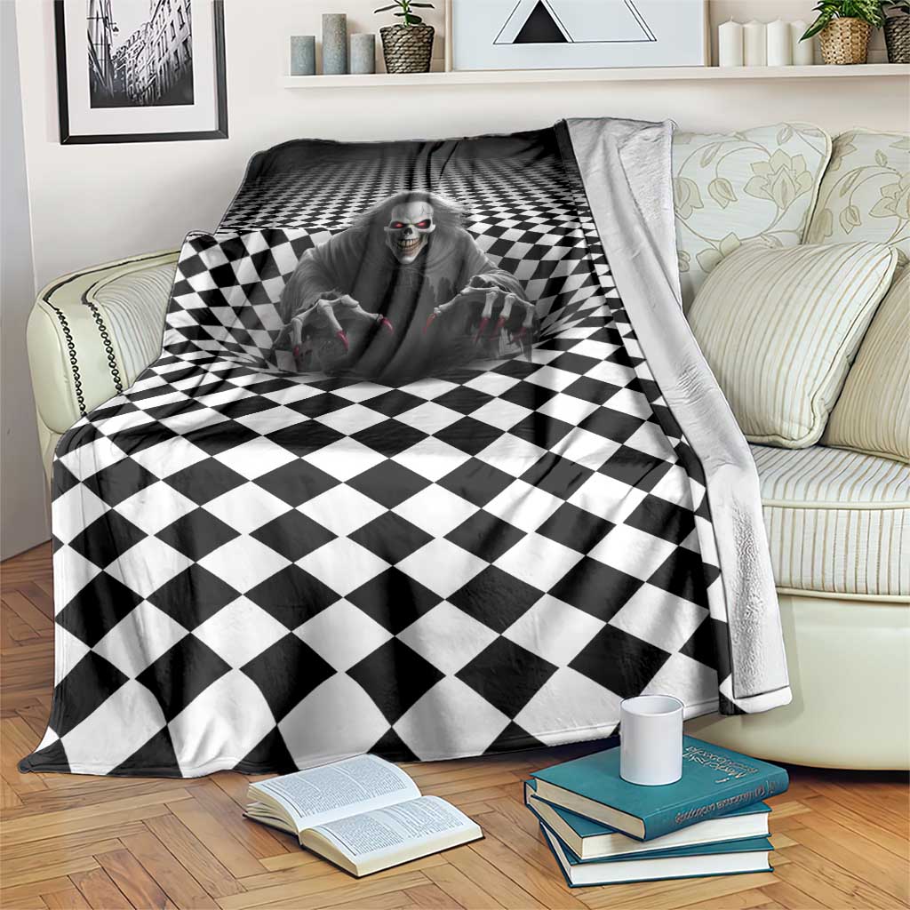 3D Illusion Horror Halloween Blanket Creepy Evil Skull - Wonder Print Shop