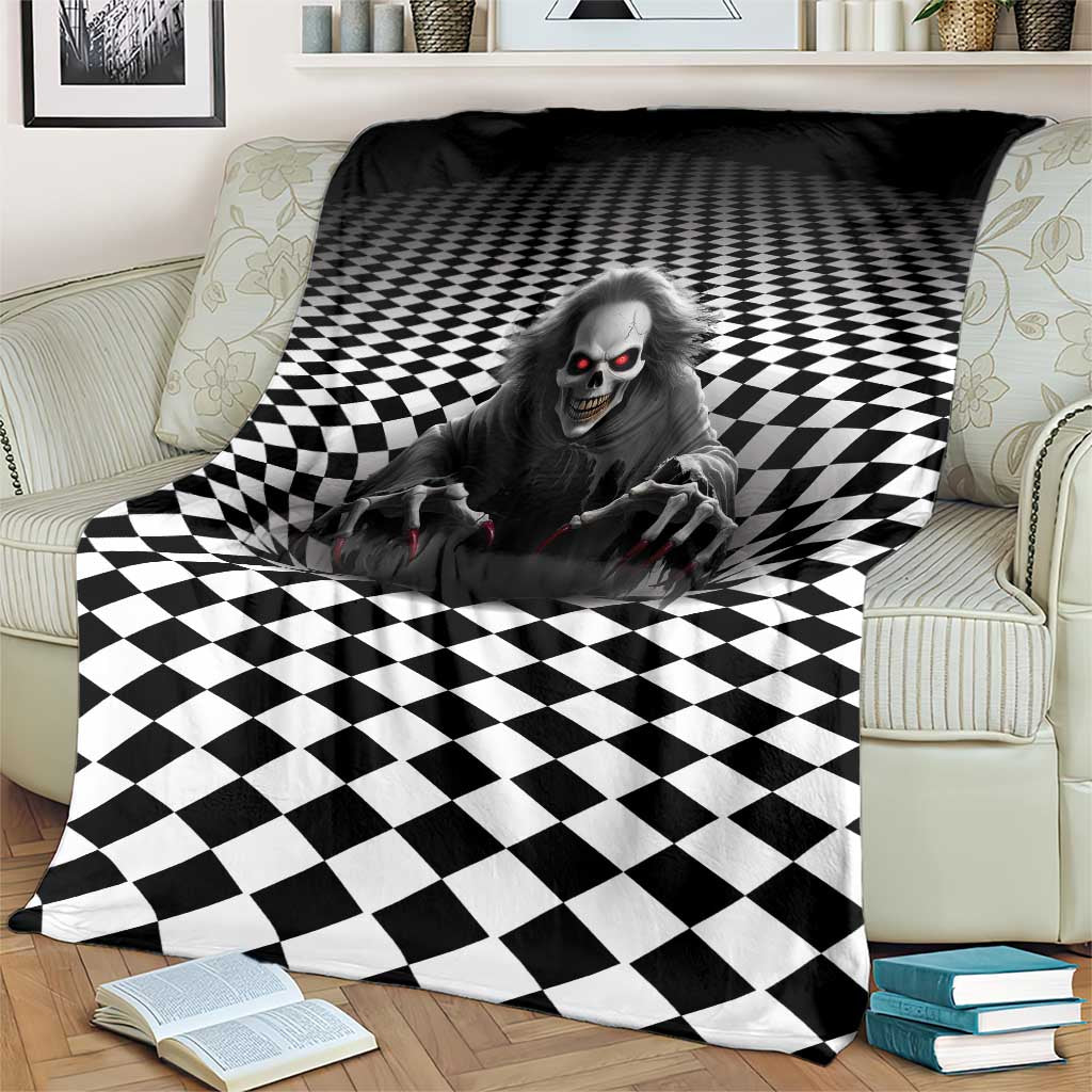 3D Illusion Horror Halloween Blanket Creepy Evil Skull - Wonder Print Shop