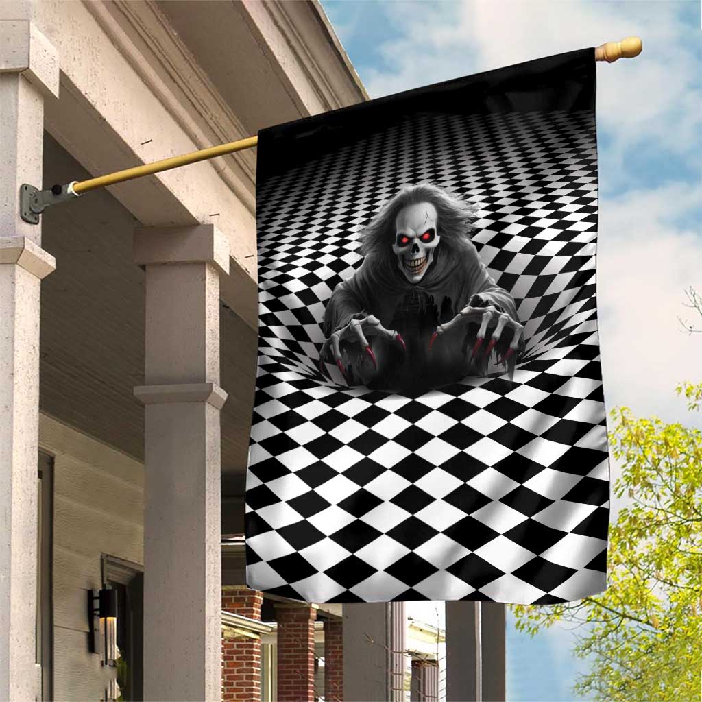 3D Illusion Horror Halloween Garden Flag Creepy Evil Skull - Wonder Print Shop