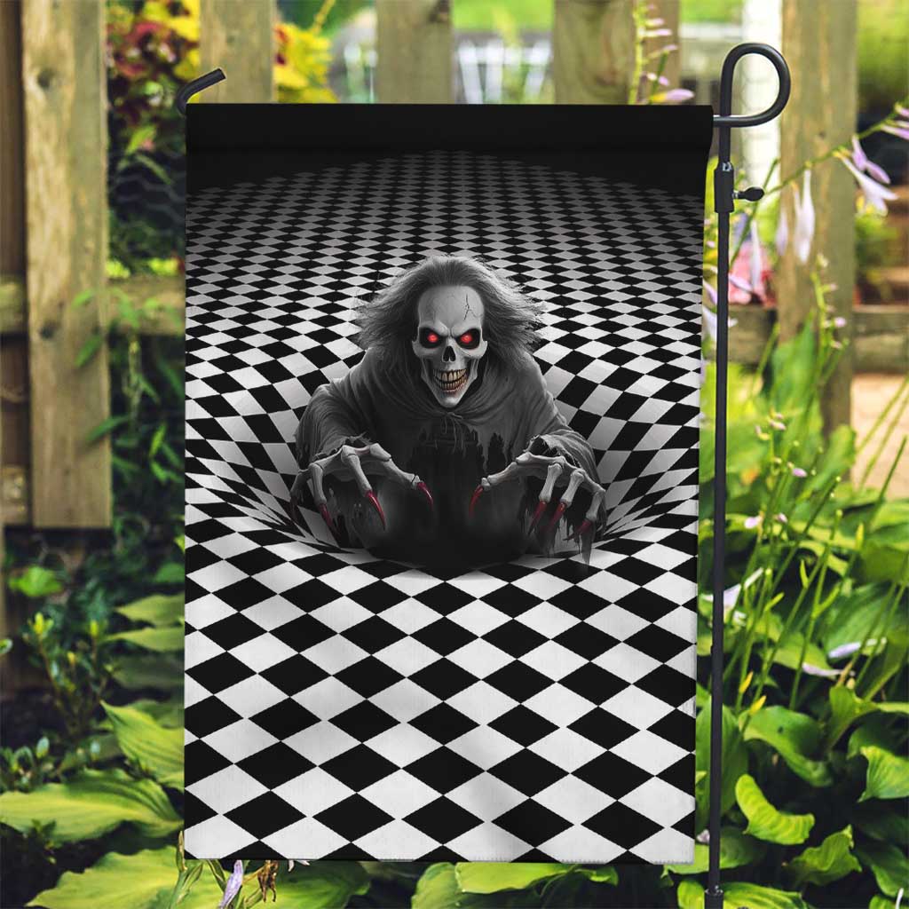 3D Illusion Horror Halloween Garden Flag Creepy Evil Skull - Wonder Print Shop