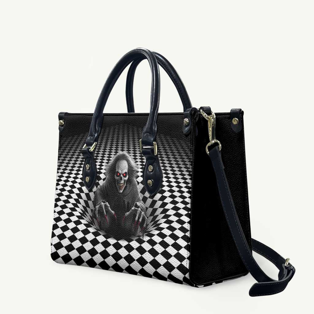 3D Illusion Horror Halloween Leather Bag Creepy Evil Skull - Wonder Print Shop