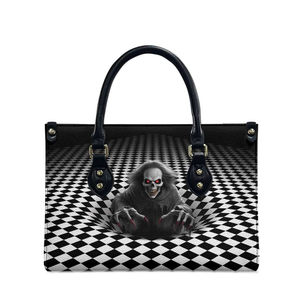 3D Illusion Horror Halloween Leather Bag Creepy Evil Skull - Wonder Print Shop