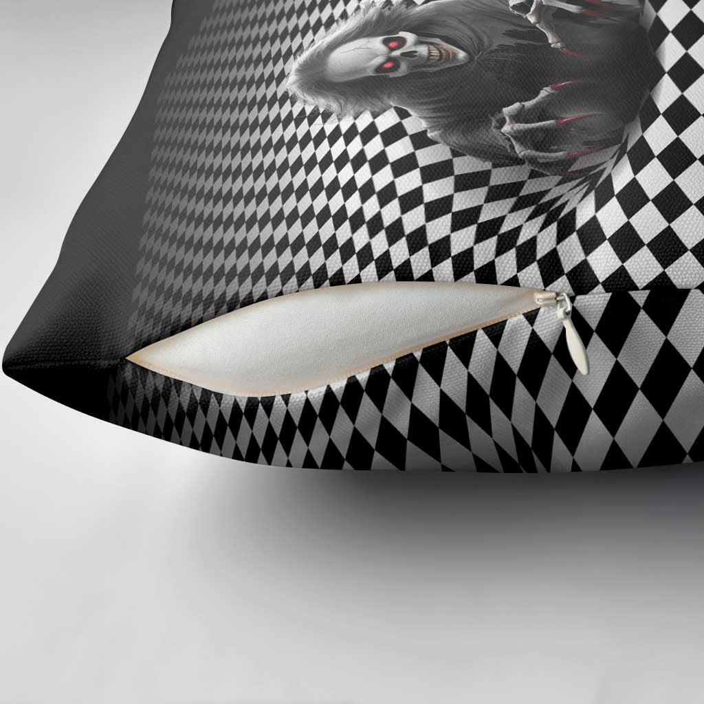 3D Illusion Horror Halloween Pillow Cover Creepy Evil Skull - Wonder Print Shop