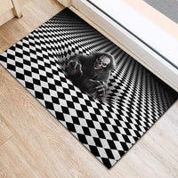 3D Illusion Horror Halloween Rubber Doormat Creepy Evil Skull - Wonder Print Shop