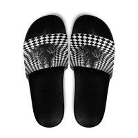 3D Illusion Horror Halloween Slide Sandals Creepy Evil Skull - Wonder Print Shop