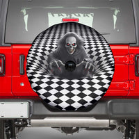 3D Illusion Horror Halloween Spare Tire Cover Creepy Evil Skull - Wonder Print Shop