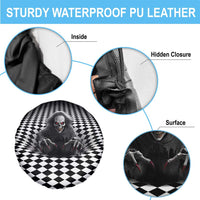 3D Illusion Horror Halloween Spare Tire Cover Creepy Evil Skull - Wonder Print Shop