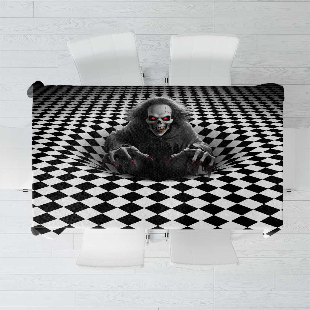 3D Illusion Horror Halloween Tablecloth Creepy Evil Skull - Wonder Print Shop